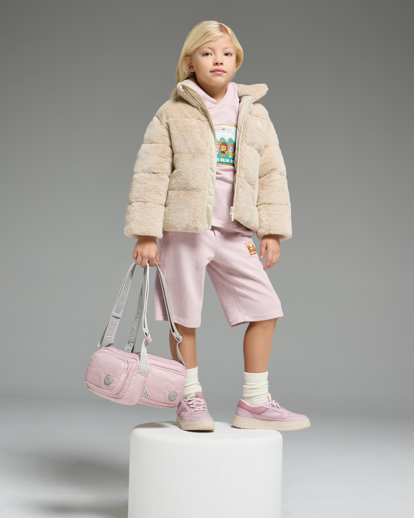 Full-zip jacket in faux-fur fabric Slide 3
