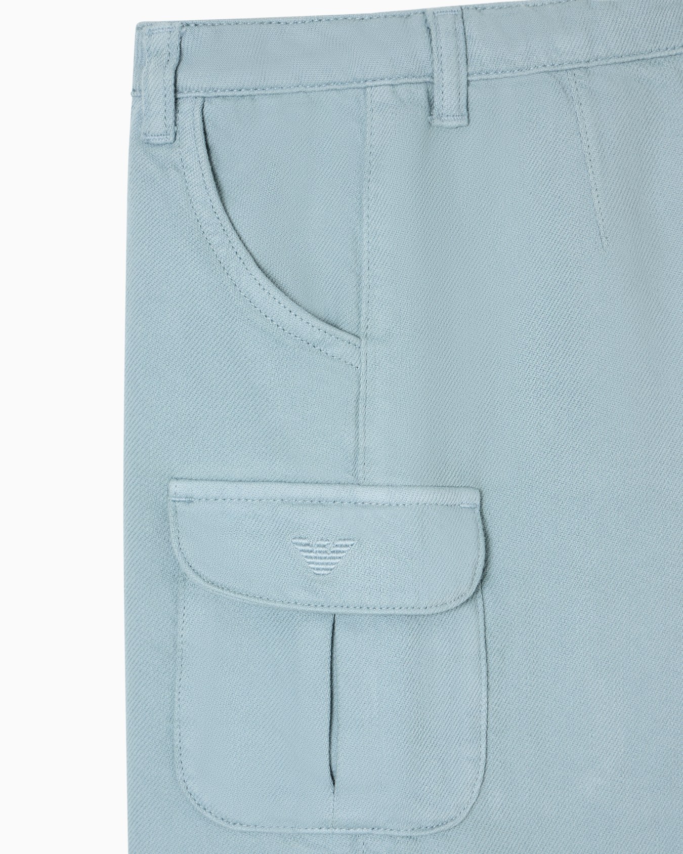 Comfortable, wide-leg cargo trousers in drill fabric Slide 1