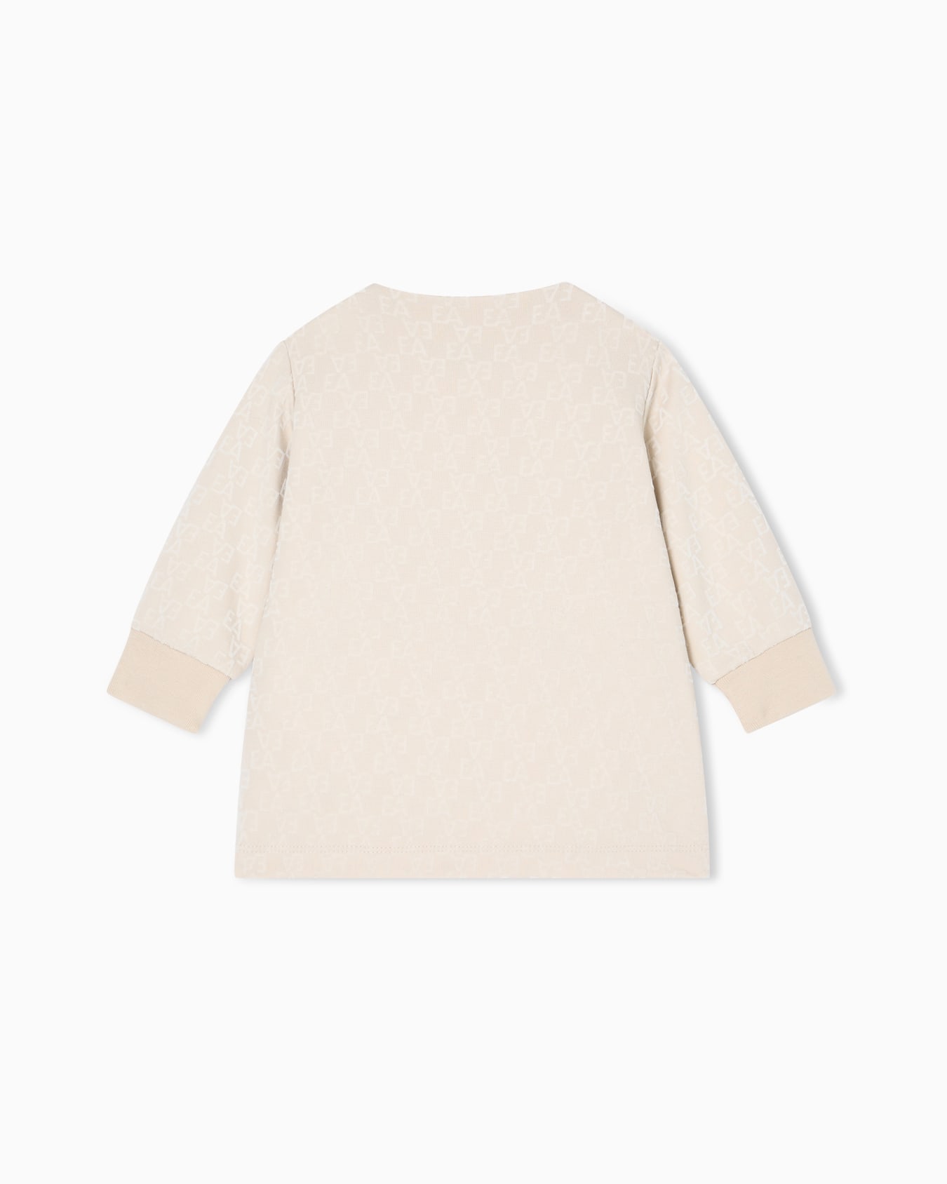 Interlock jersey dress with all-over flocked EA logo Slide 2
