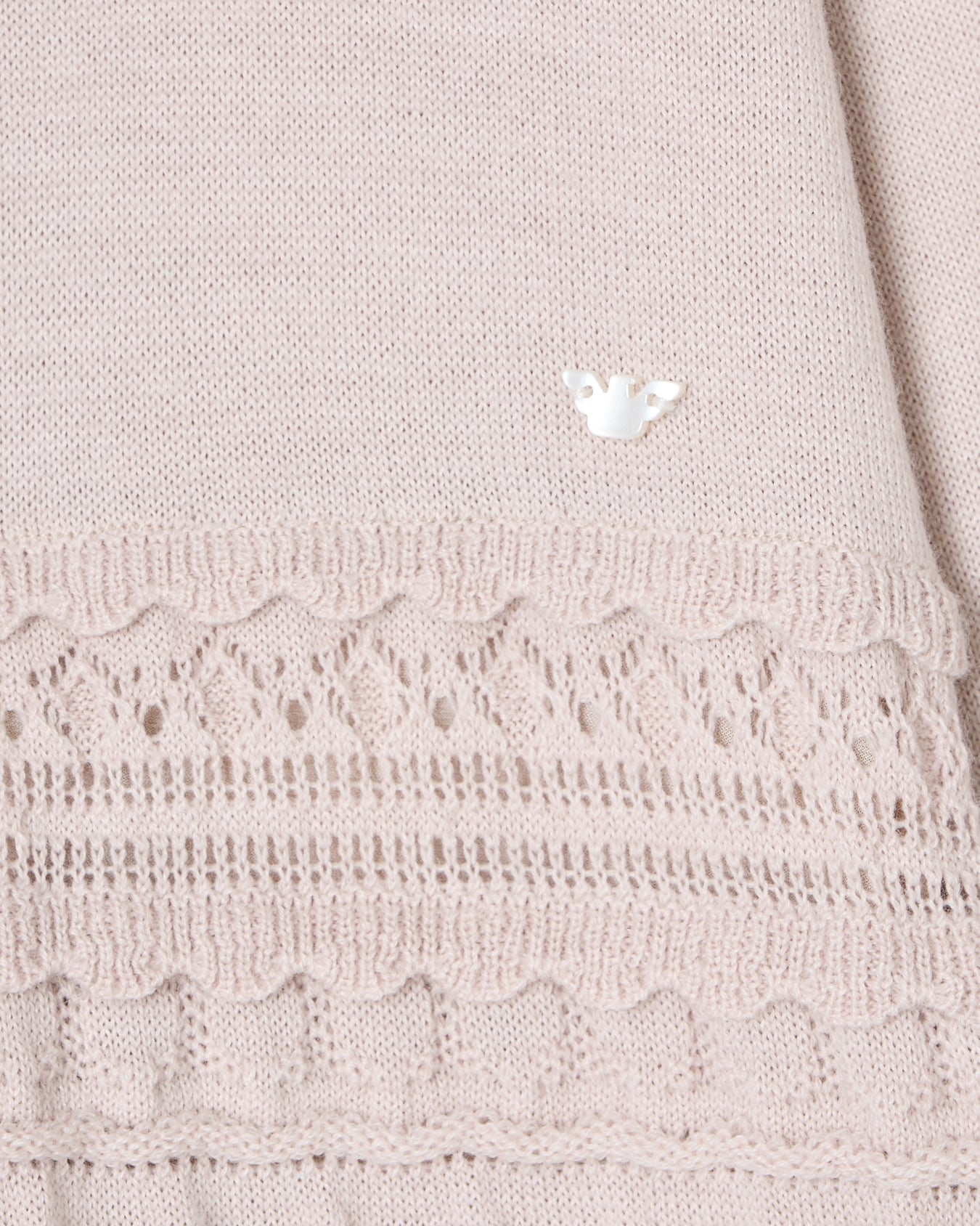 Wool-blend knit dress with micro ruffles Slide 1
