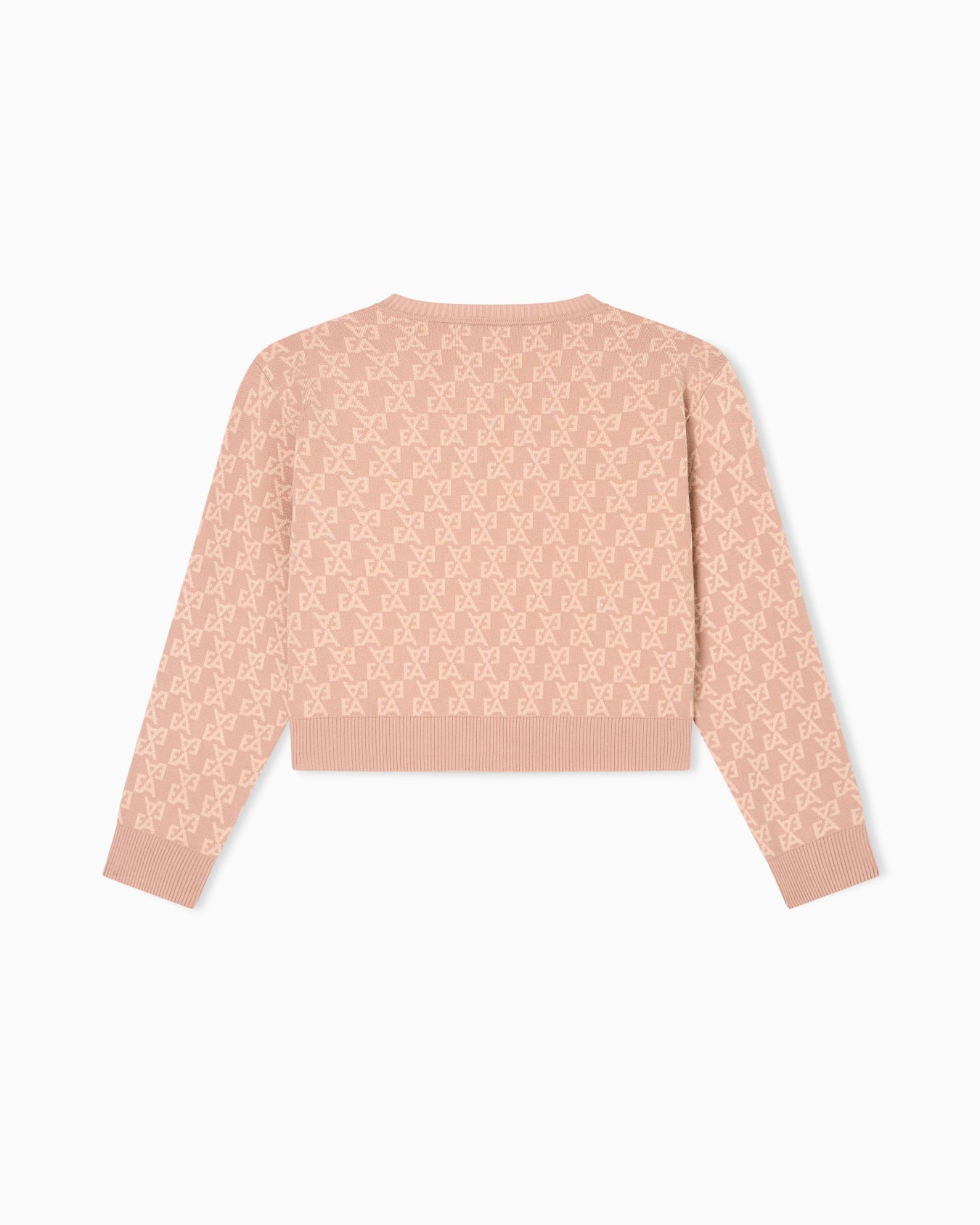 Cardigan in a jacquard knit with an all-over EA logo Slide 2