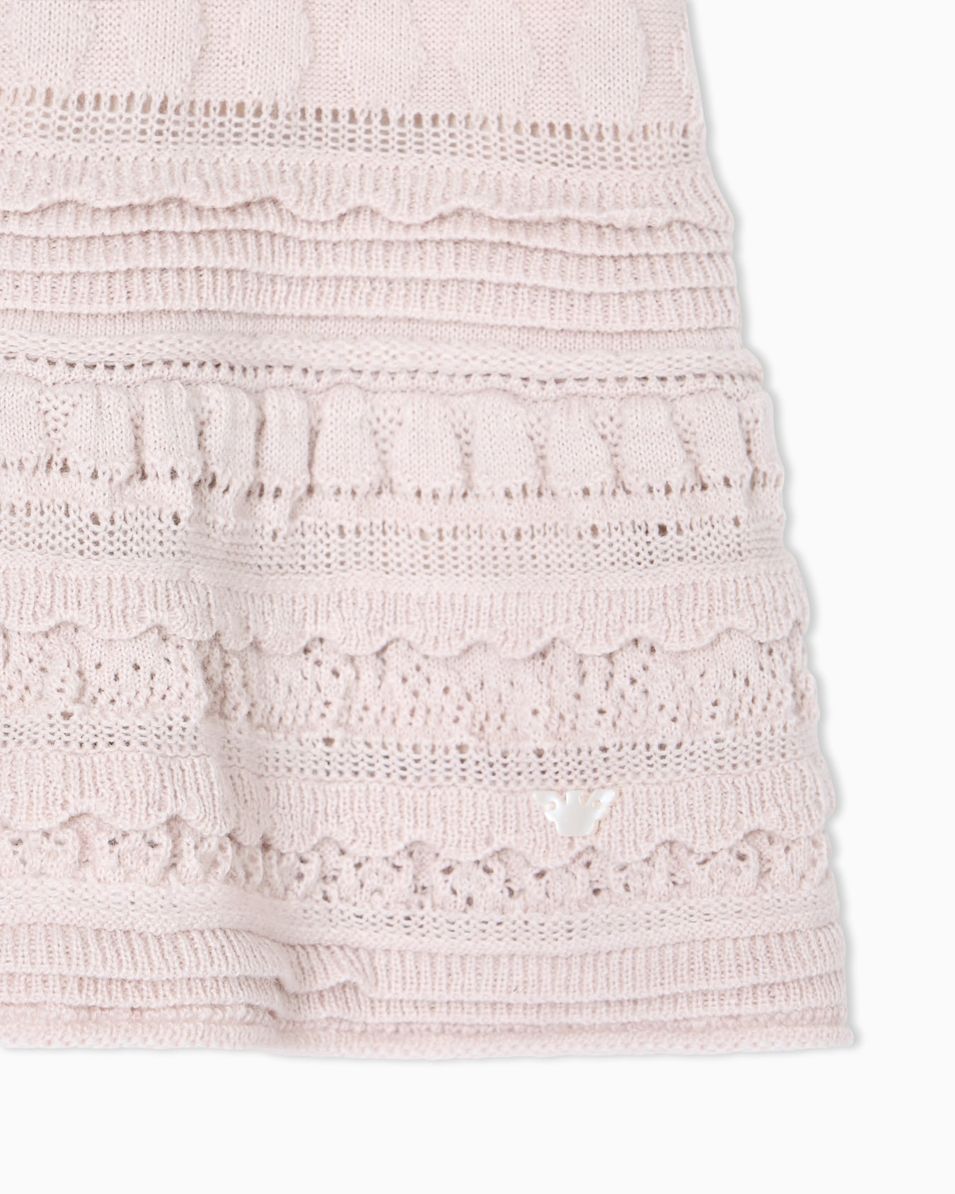 Wool-blend knit dress with micro ruffles Slide 1