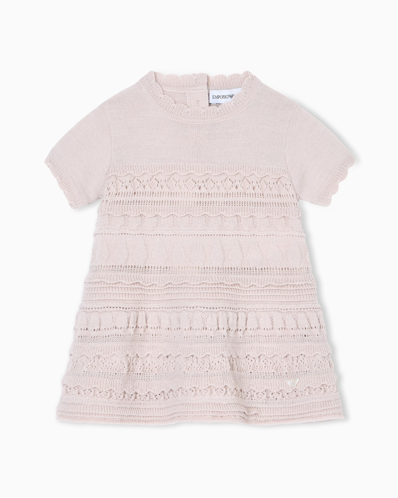 Wool-blend knit dress with micro ruffles Slide 0