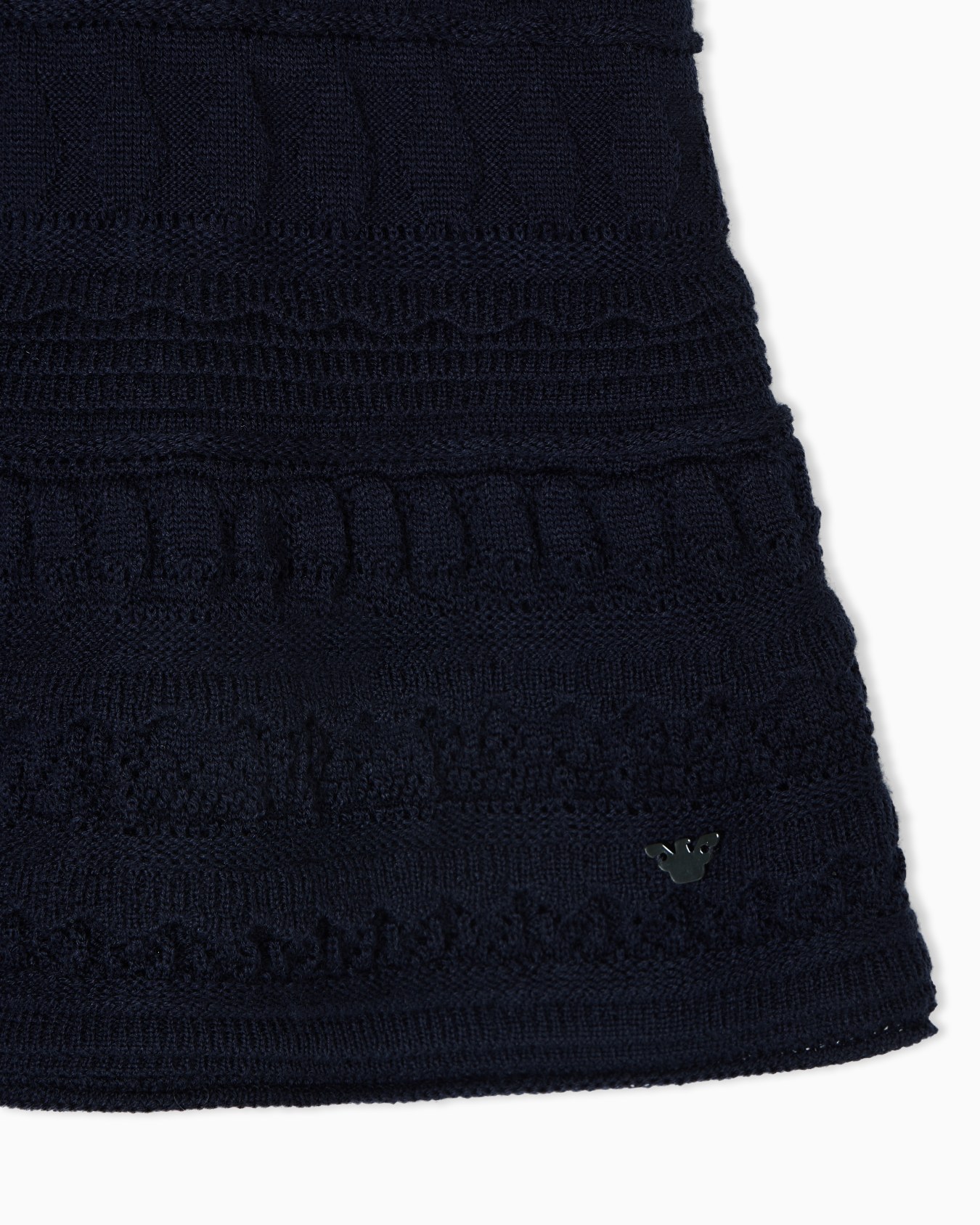 Wool-blend knit dress with micro ruffles Slide 1