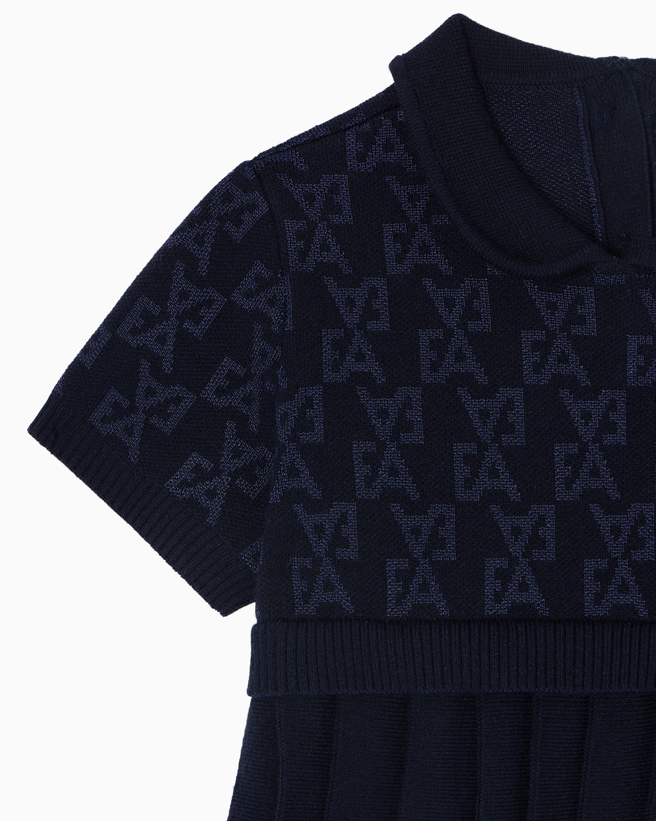 Strick-Kleid mit EA-Allover-Logo aus Jacquard-Stoff Folie 1
