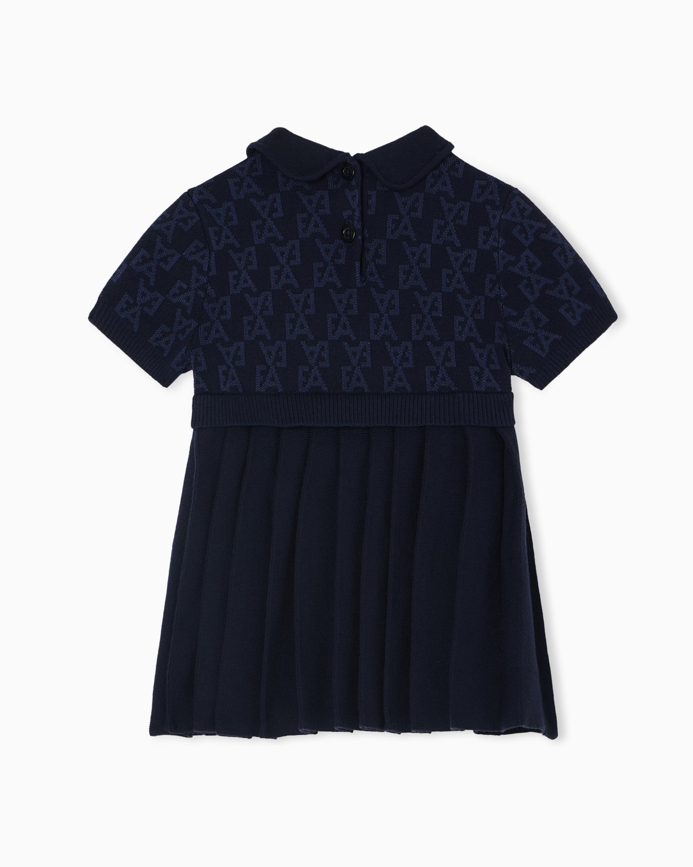 Strick-Kleid mit EA-Allover-Logo aus Jacquard-Stoff Folie 2