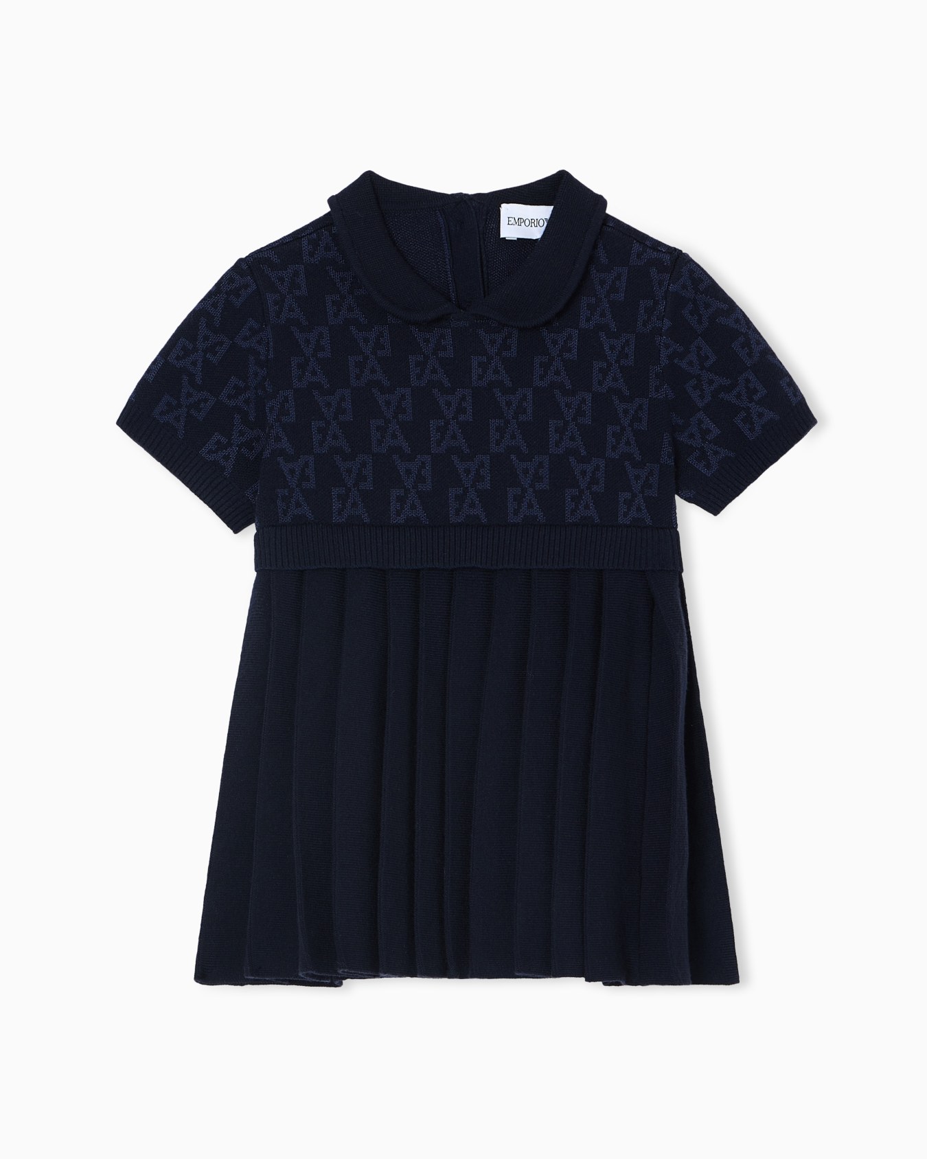 Strick-Kleid mit EA-Allover-Logo aus Jacquard-Stoff Folie 0
