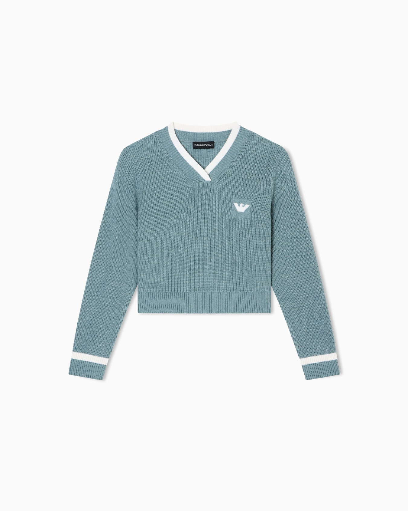 V-neck jumper in a wool blend Slide 0