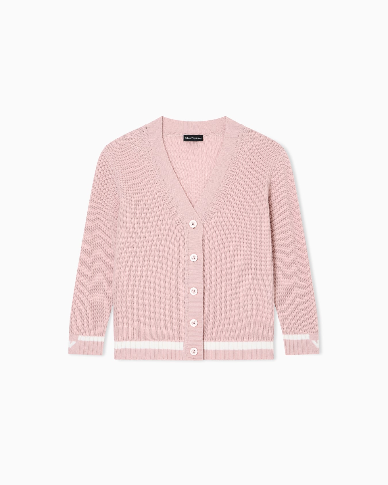 Wool-blend V-neck cardigan Slide 0