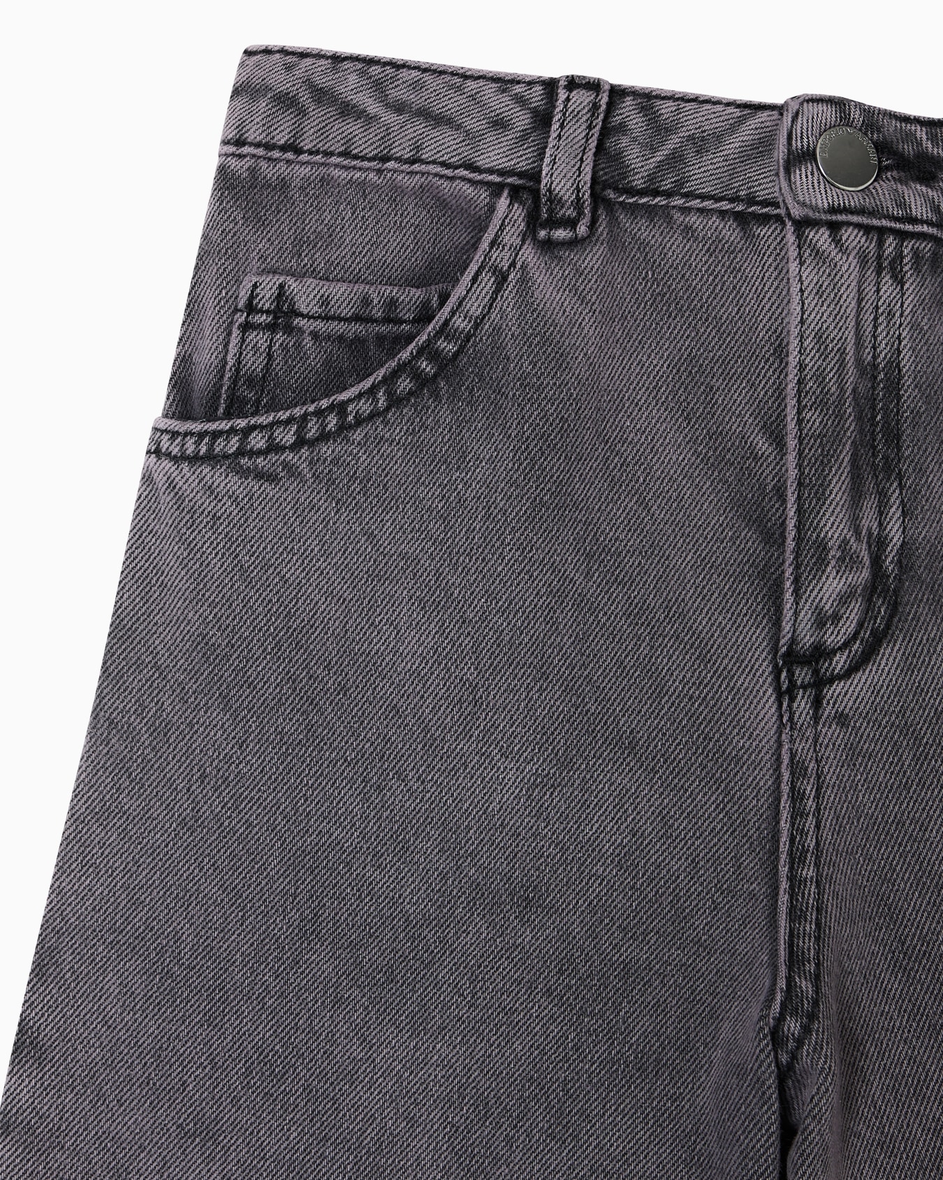 Wide-leg jeans in garment-dyed comfort denim Slide 1