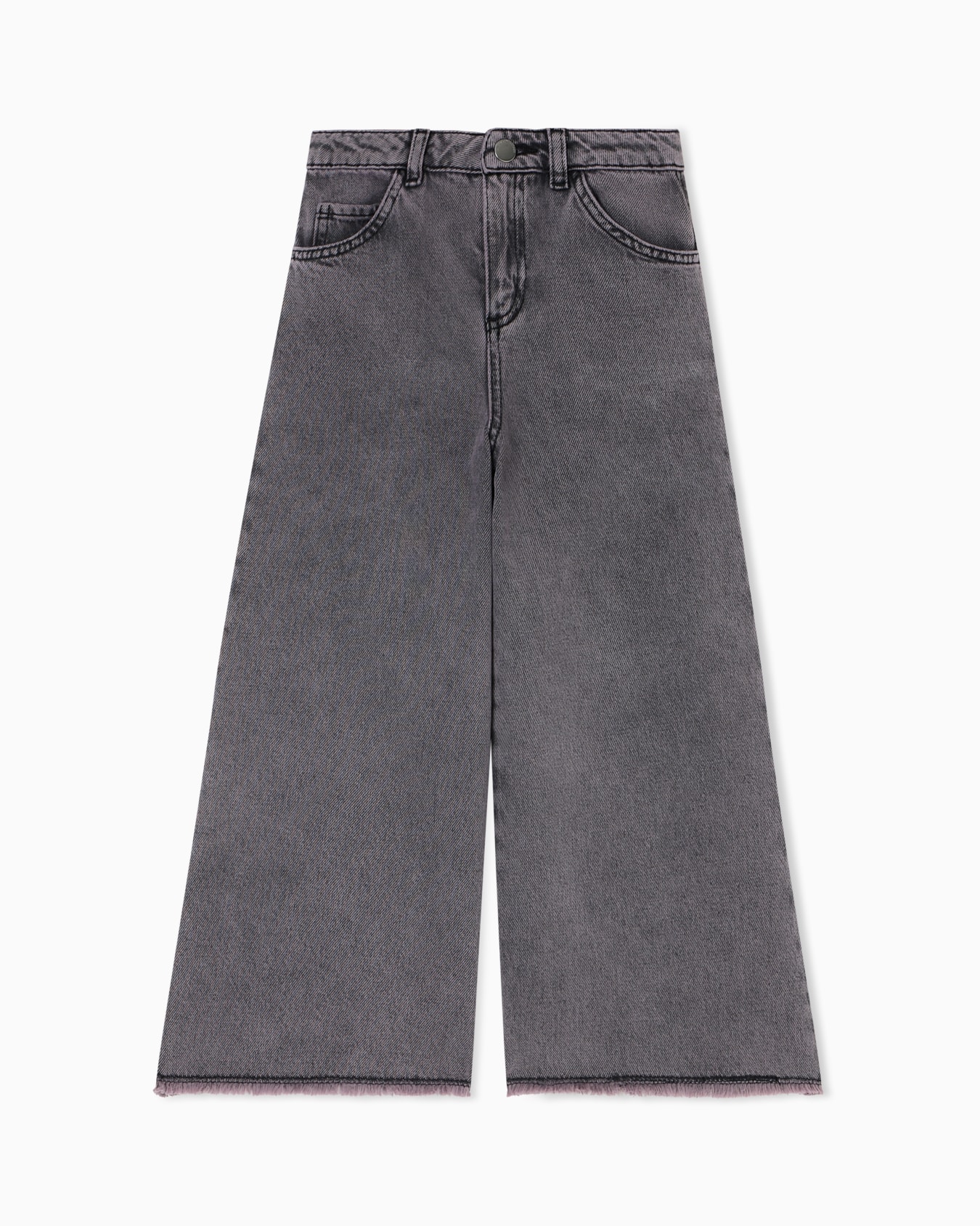 Wide-leg jeans in garment-dyed comfort denim Slide 0