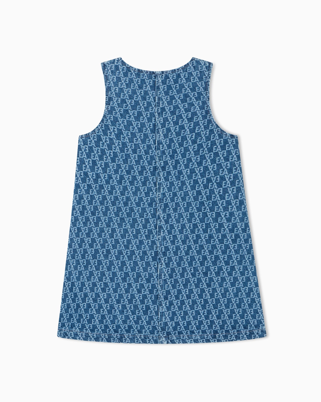 Vestido en punto interlock con estampado de logotipo EA por toda la prenda Diapositiva 2