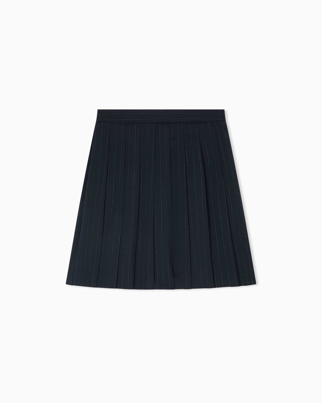Pinstriped wool-blend pleated skirt Slide 2