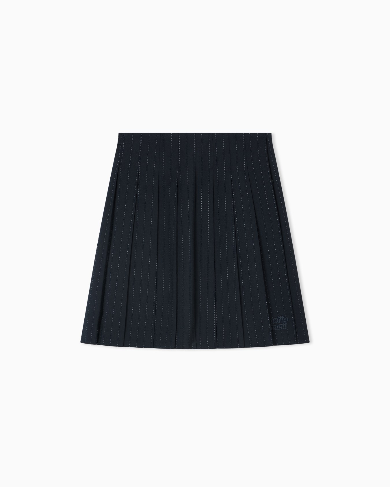 Pinstriped wool-blend pleated skirt Slide 0