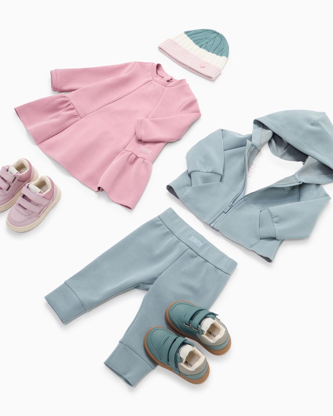 Cupro tracksuit with zip-up, hooded sweatshirt Slide 3