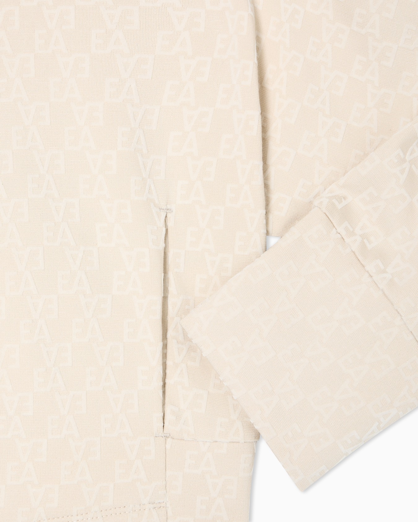 Felpa con cappuccio e zip in jersey interlock logo flock EA all over Slide 1