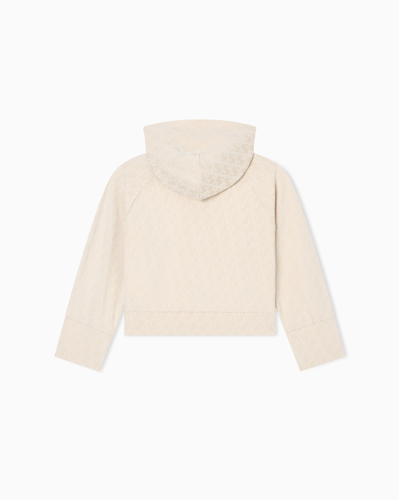 Felpa con cappuccio e zip in jersey interlock logo flock EA all over Slide 2