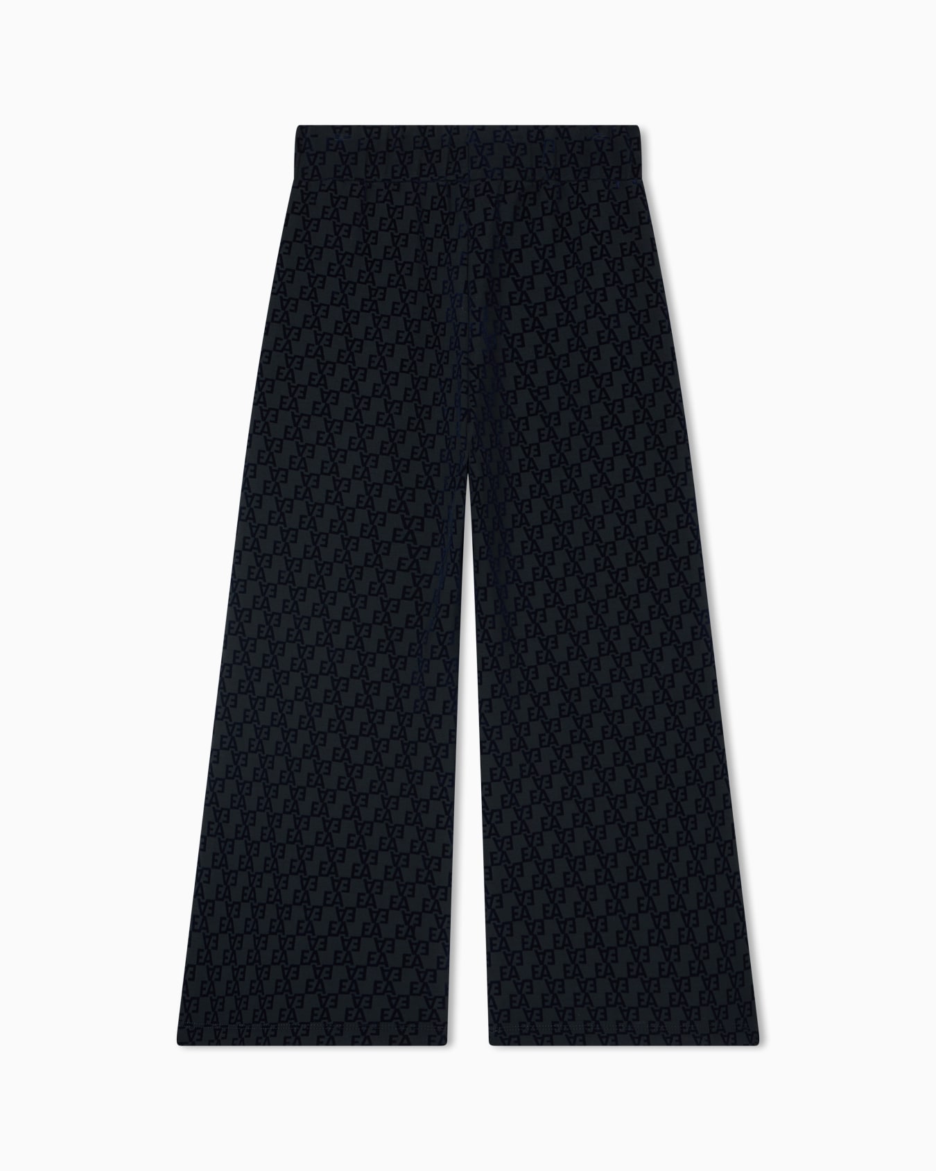 Interlock jersey trousers with all-over flocked EA logo Slide 2