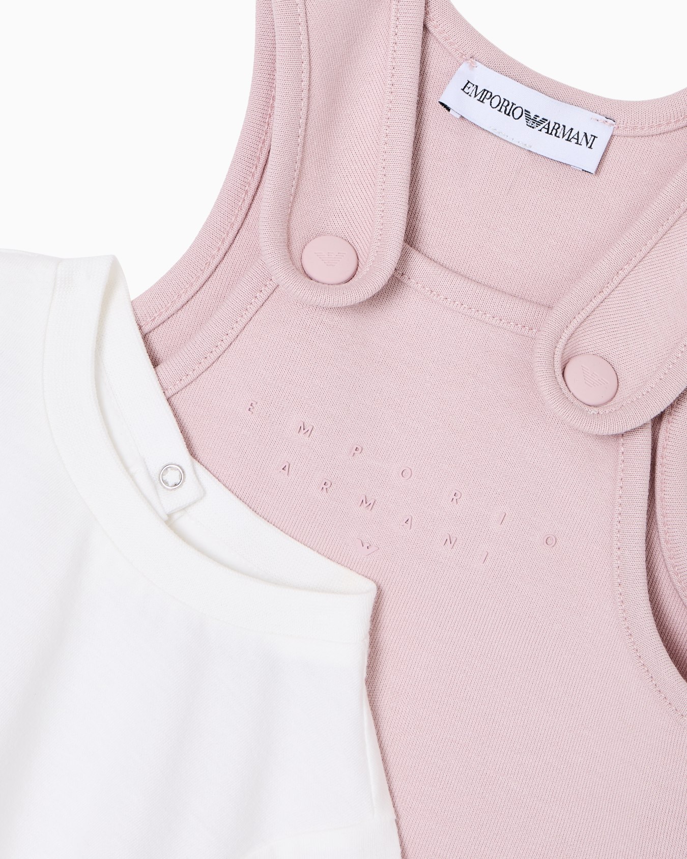 Interlock jersey dungarees and T-shirt set Slide 1