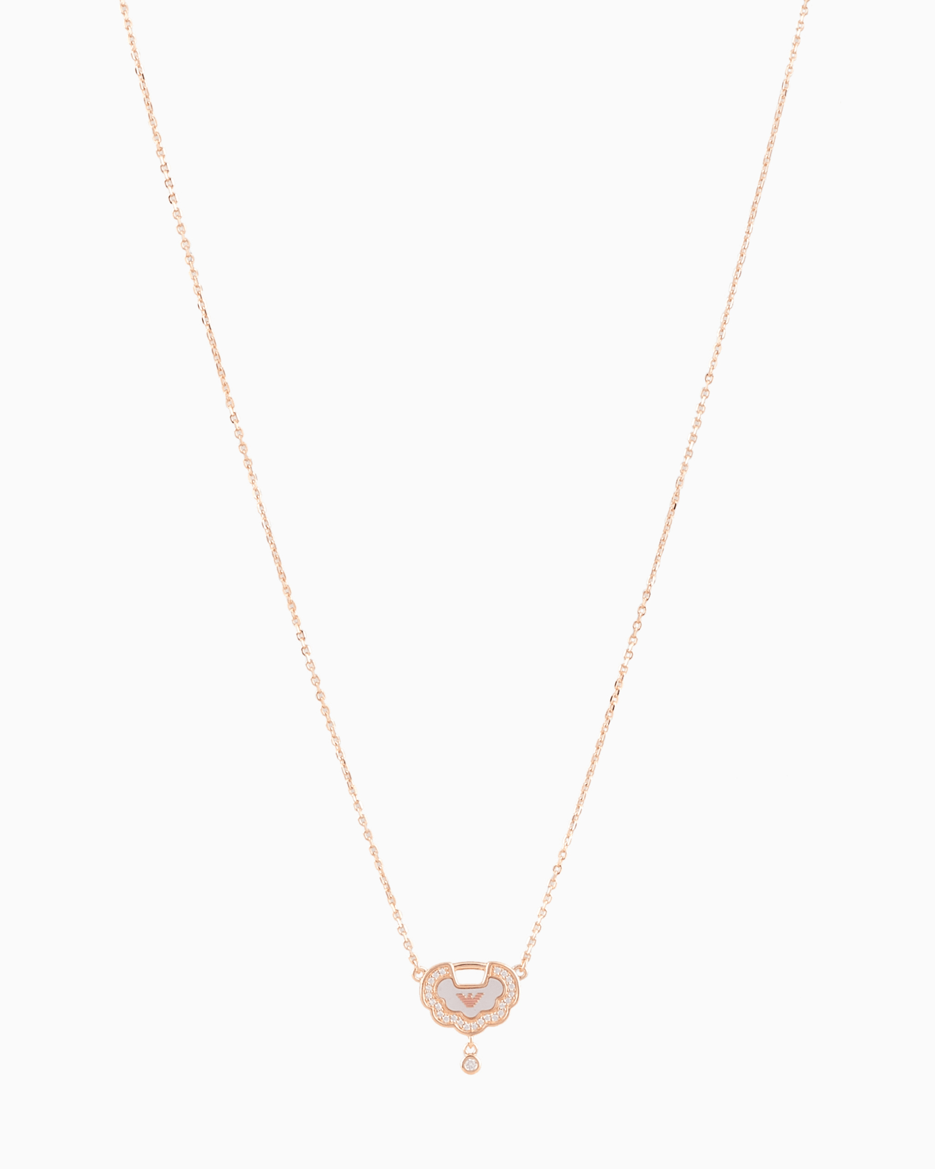 Kette mit Anhänger aus 925er Silber in Roségold Folie 0