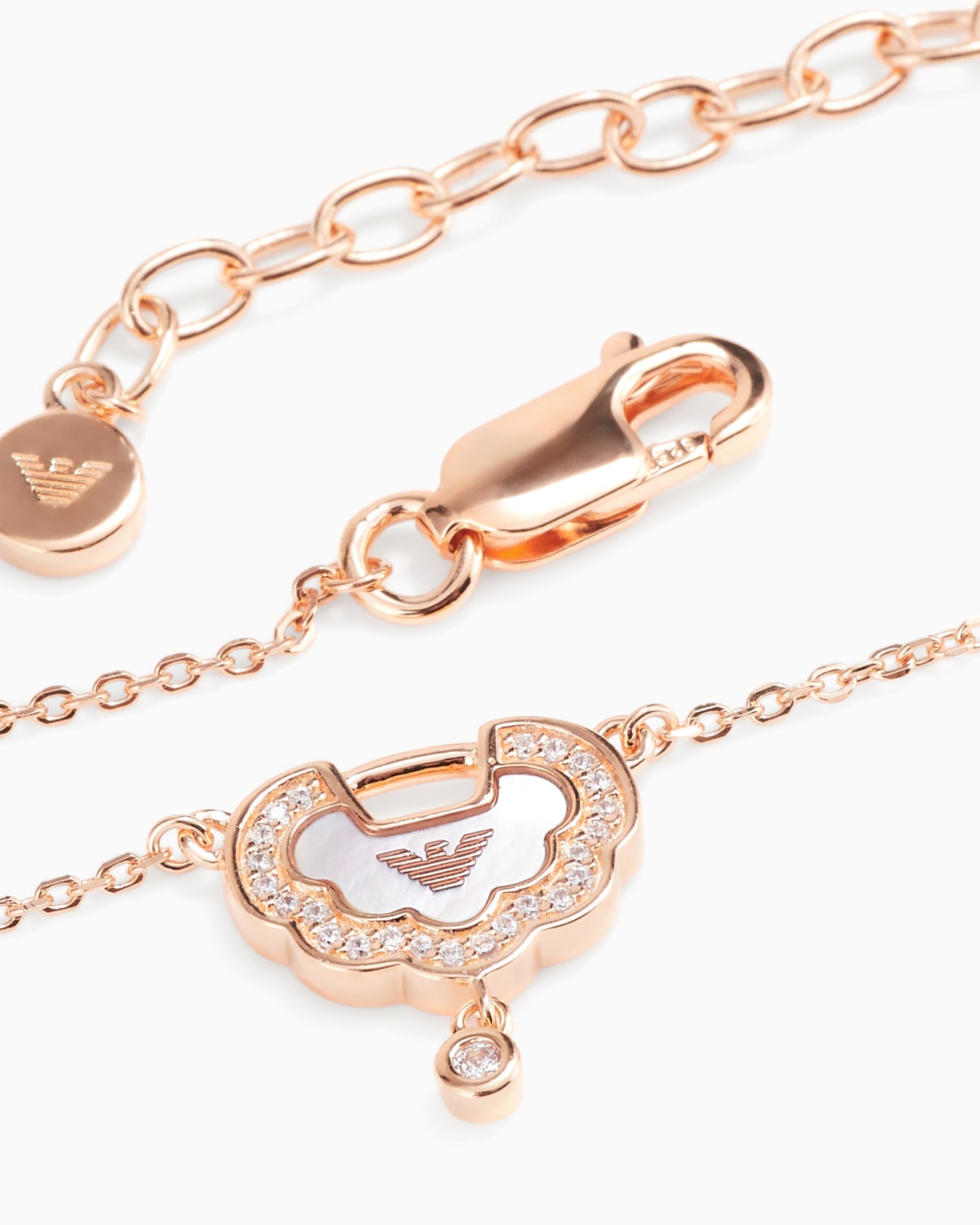 Kette mit Anhänger aus 925er Silber in Roségold Folie 1