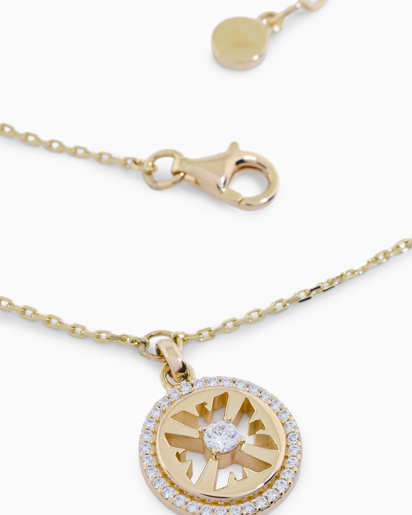 Kette aus goldfarbenem Sterlingsilber mit Anhänger Folie 2