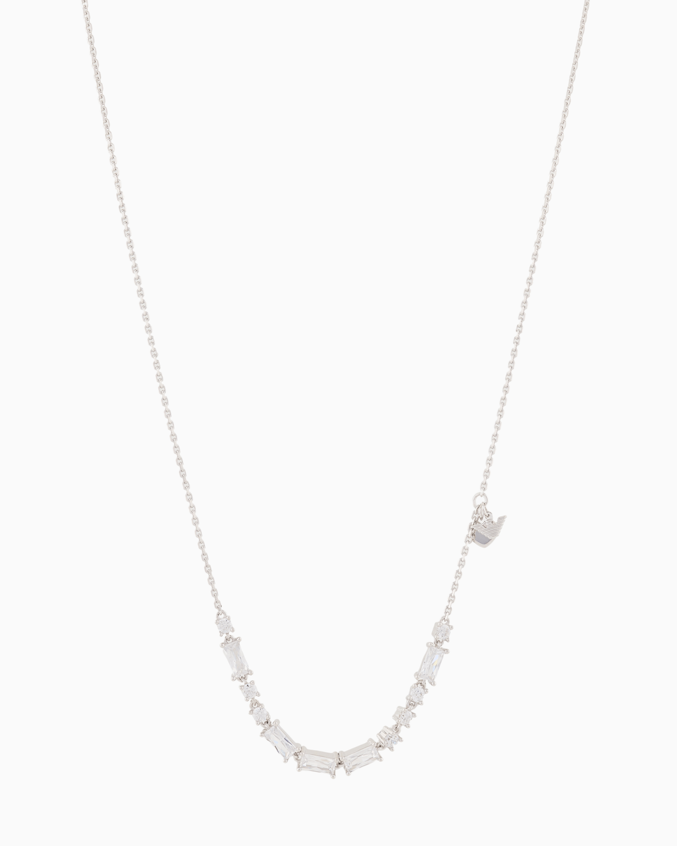Collar de cadena fina de plata de ley Diapositiva 0