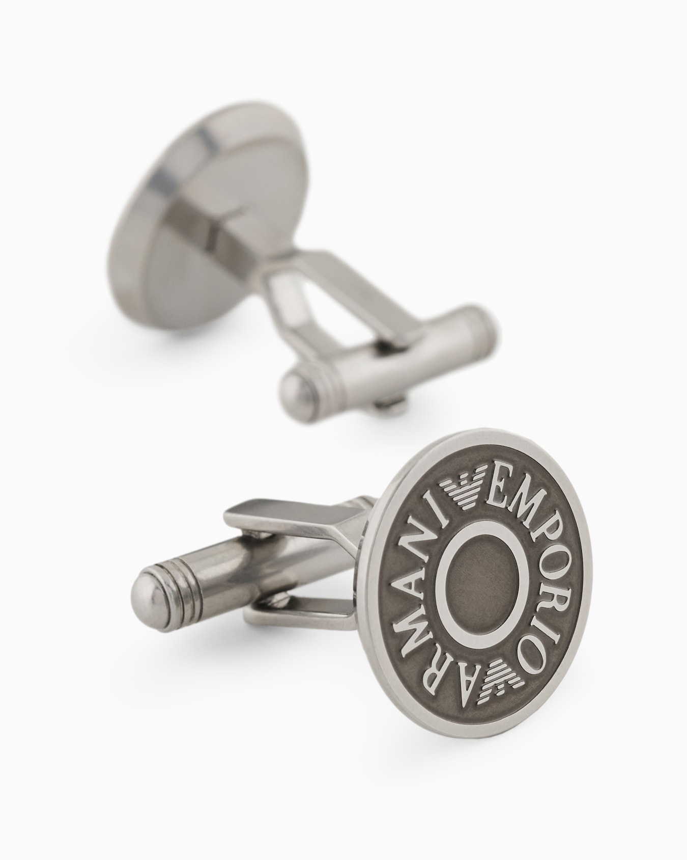 Manschettenknöpfe aus Edelstahl mit grauer Gunmetal-Beschichtung Folie 2