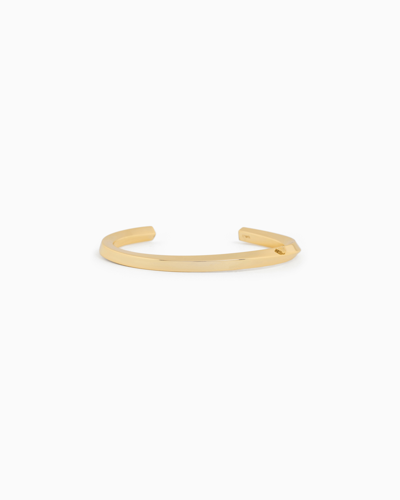 Bracciale rigido in ottone color oro Slide 0