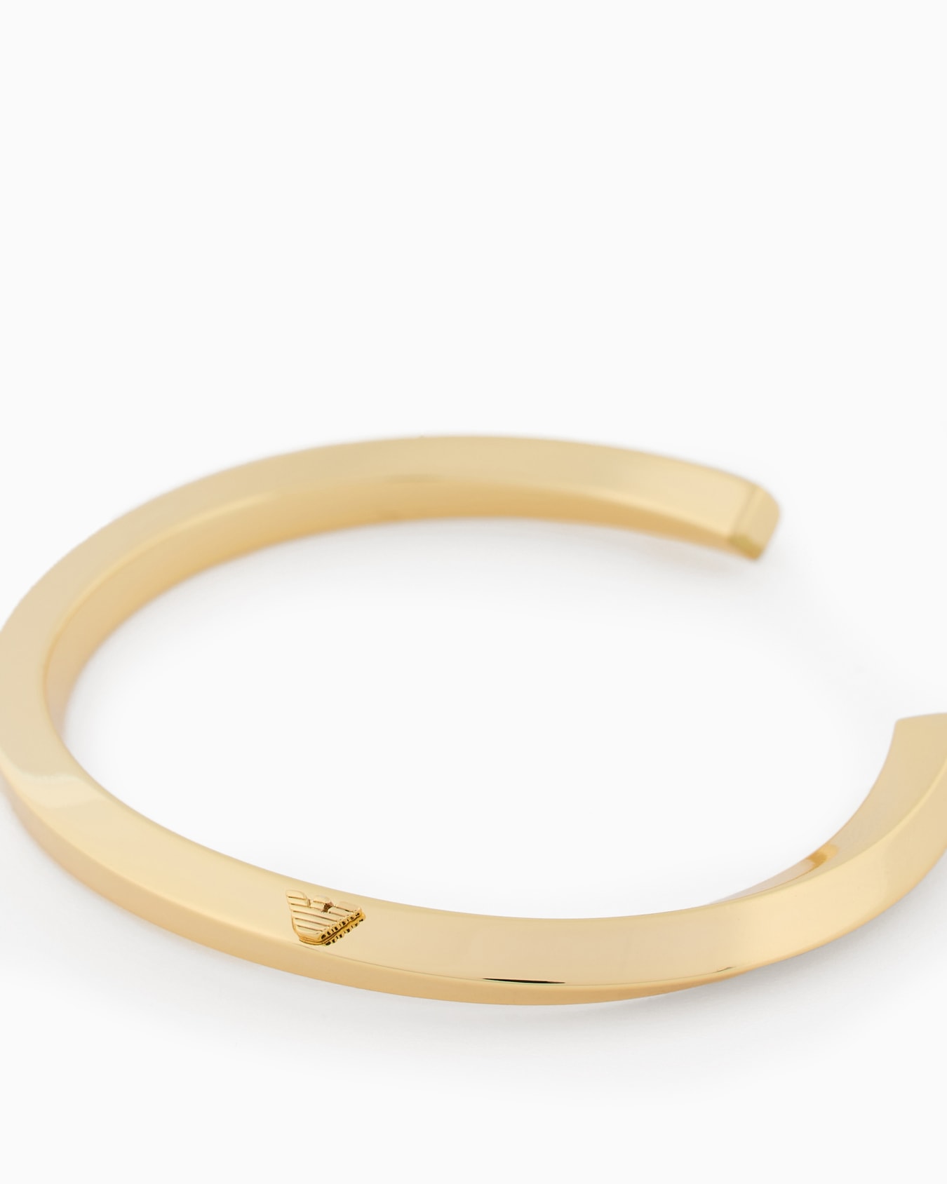 Bracciale rigido in ottone color oro Slide 2