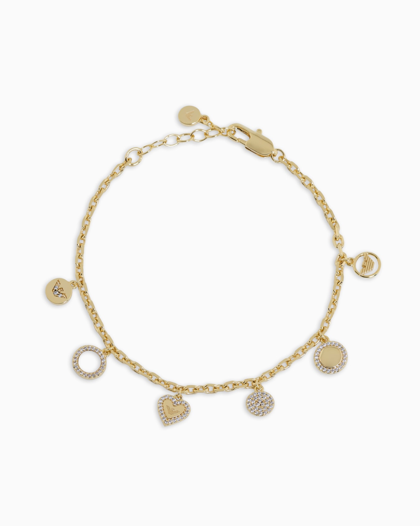 Gold-Tone Brass Station Bracelet Slide 0