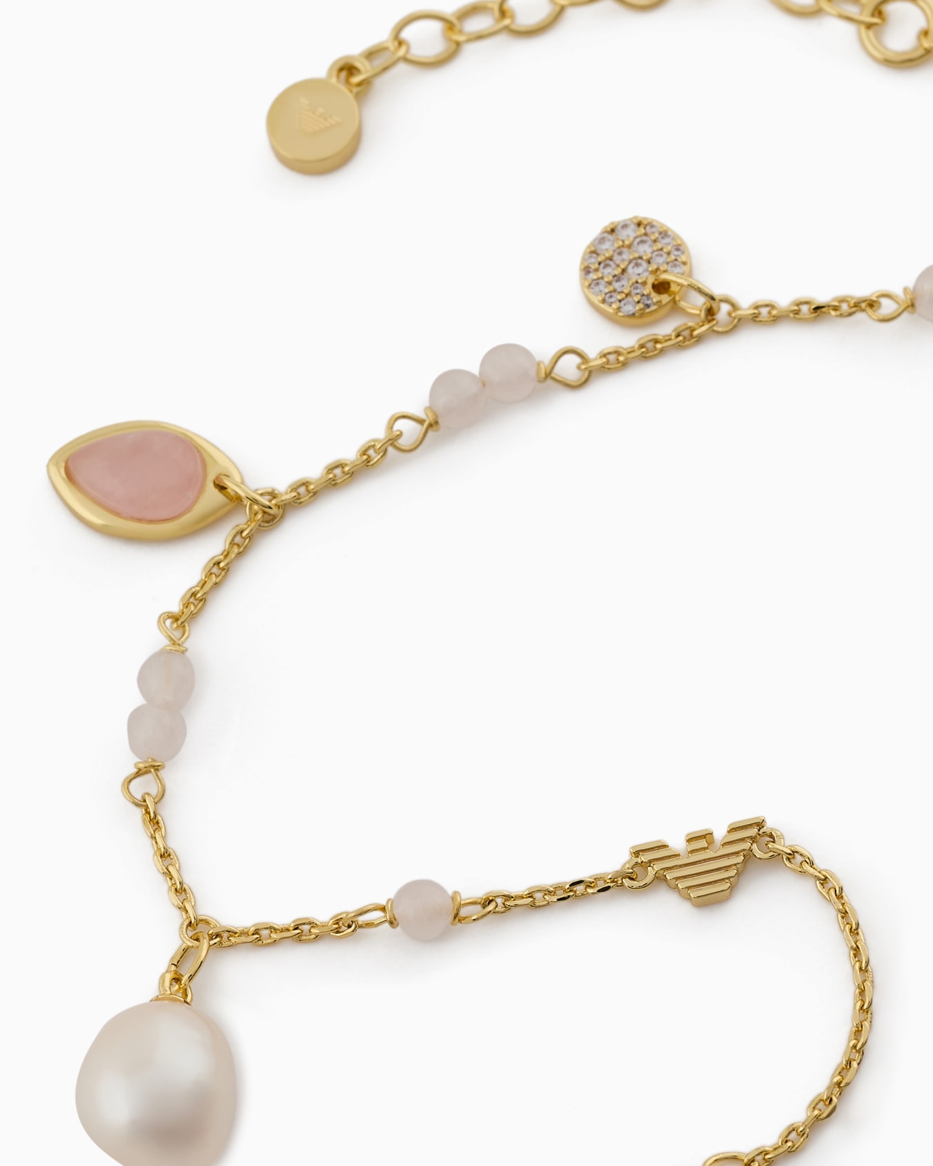  Gold-Tone Brass Station Bracelet Slide 2