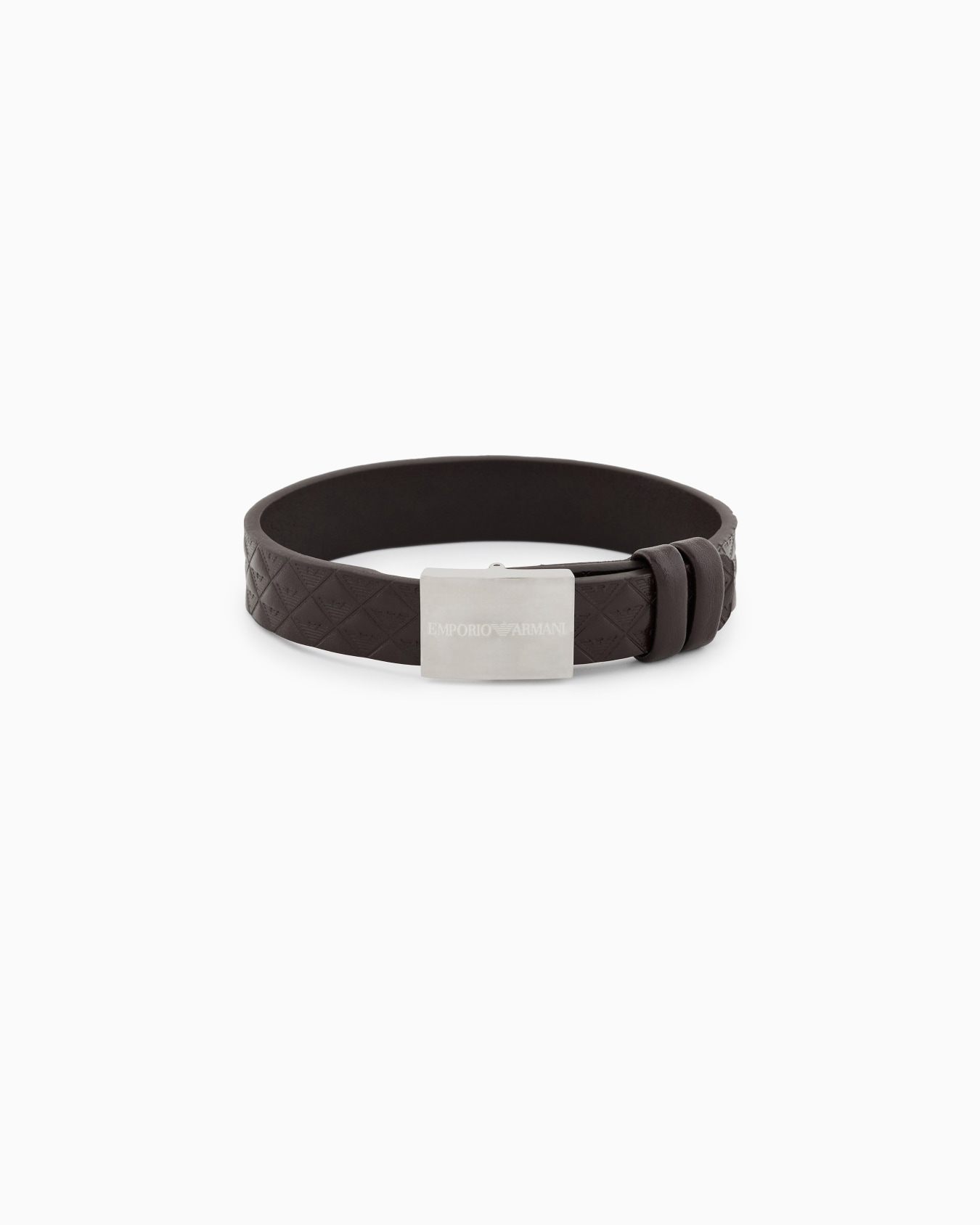  Black Leather Strap Bracelet Slide 0