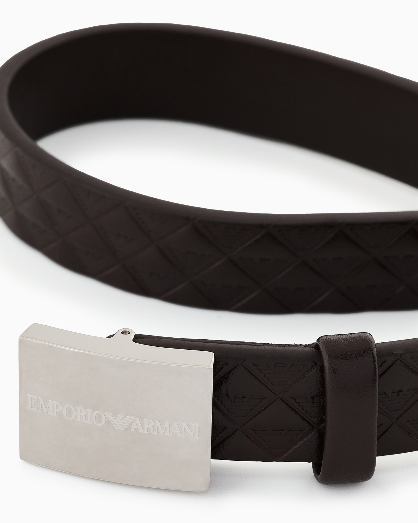  Black Leather Strap Bracelet Slide 2