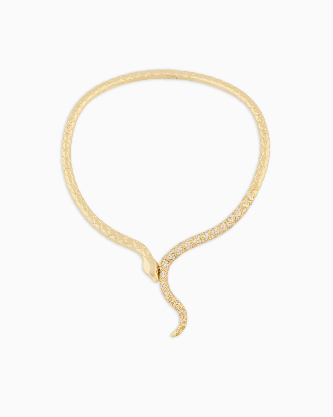Collar tipo cuello de latón color dorado Diapositiva 0