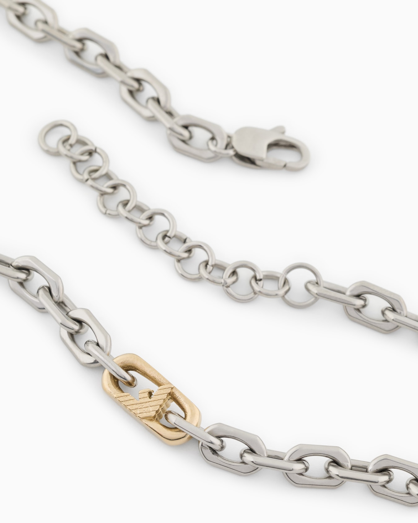  Two-Tone Stainless Steel Chain Necklace Slide 2