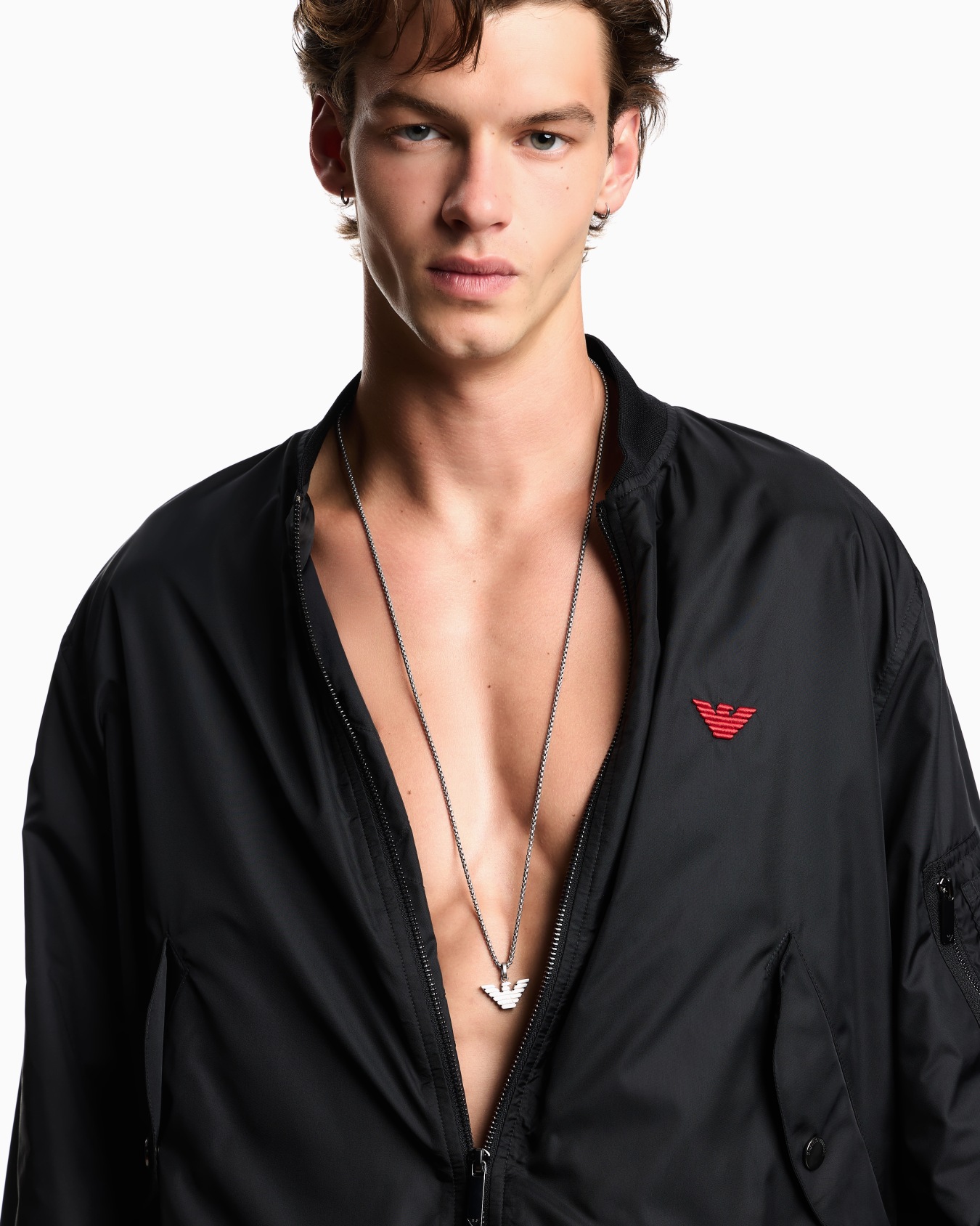 Collar con colgante de acero inoxidable Diapositiva 1