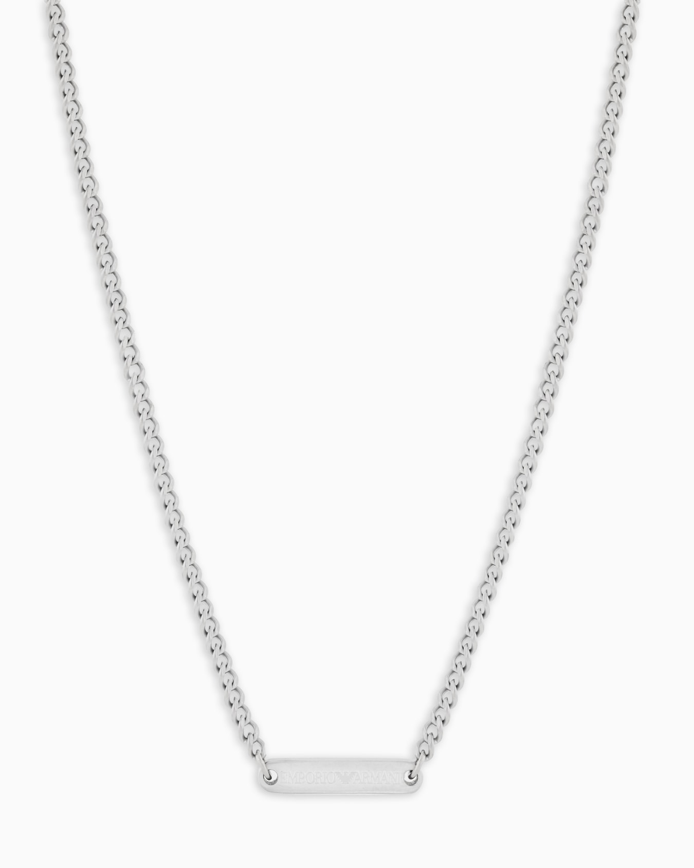 Emporio Armani Stainless Steel ID Necklace Slide 0