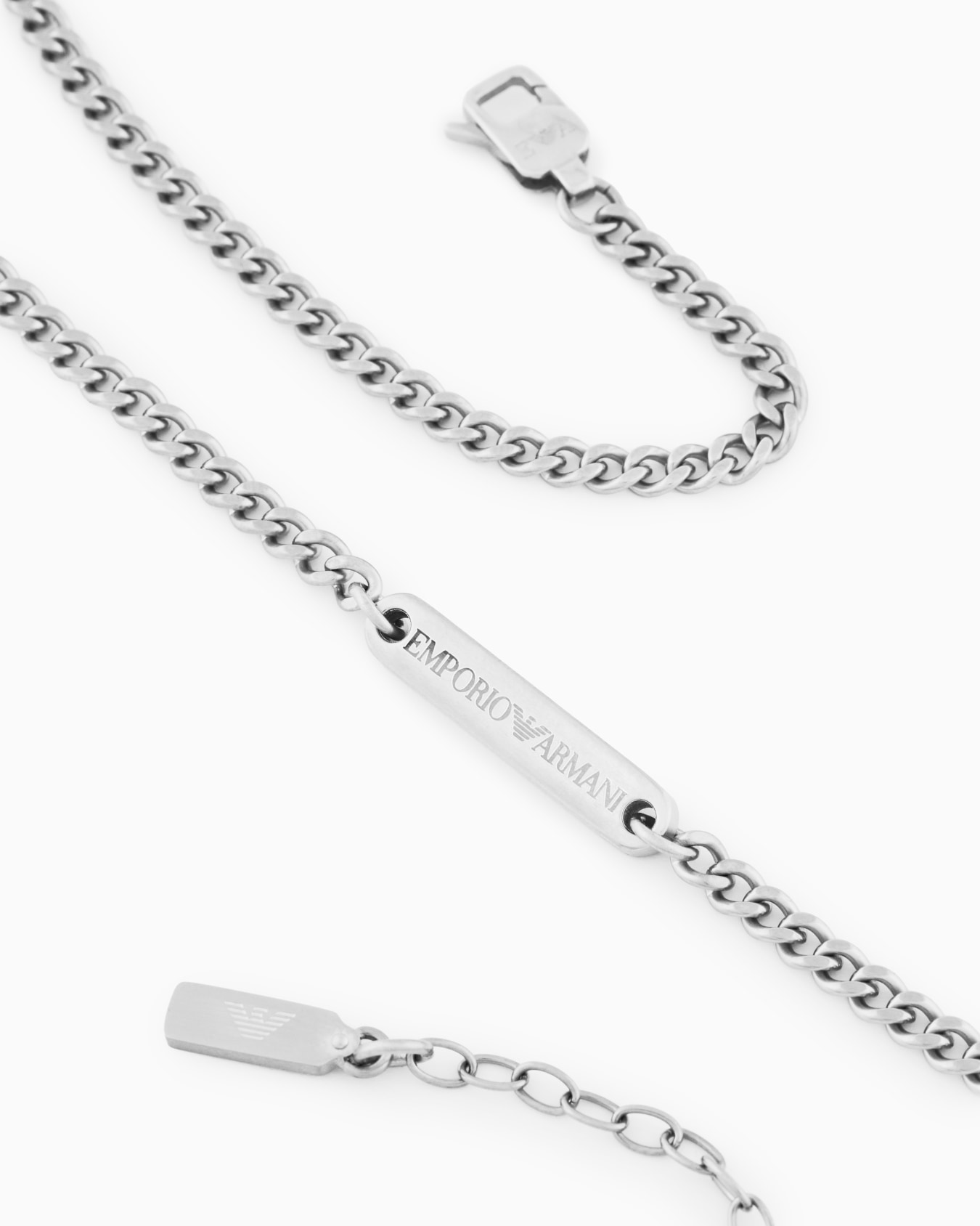 Emporio Armani Stainless Steel ID Necklace Slide 2