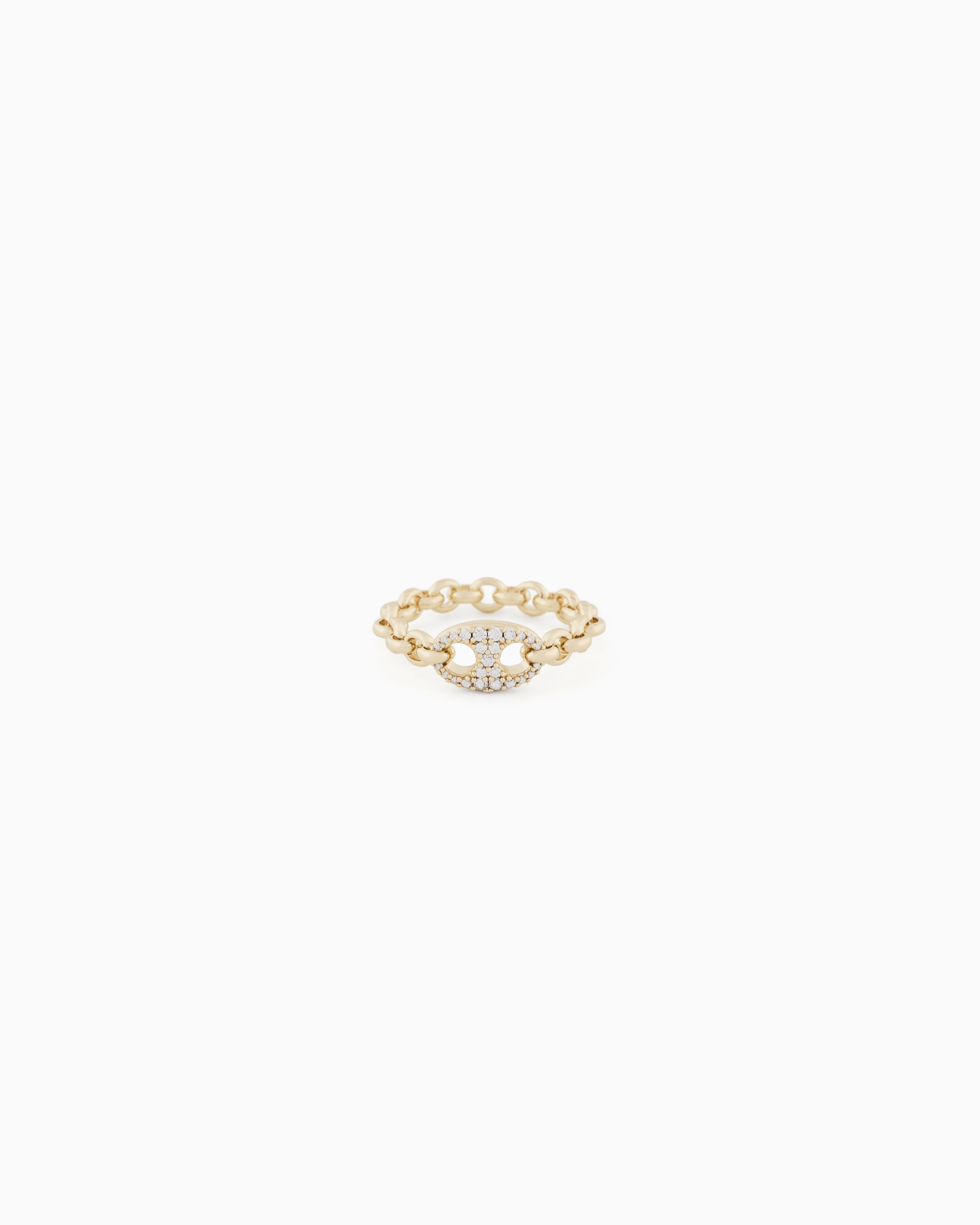  Gold-Tone Brass Center Focal Ring Slide 0