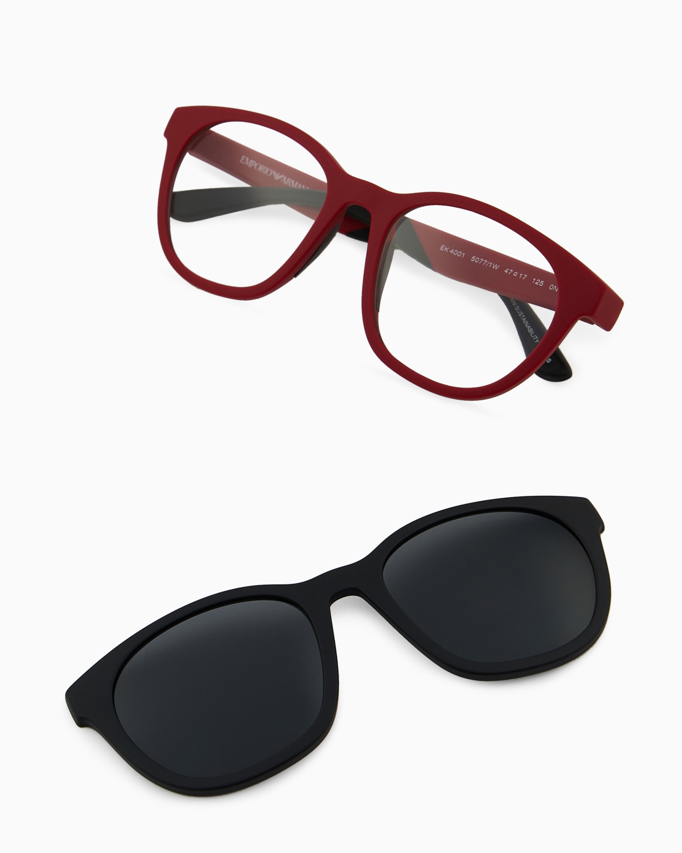 Panto-shaped junior sunglasses with clip-on lenses Slide 1