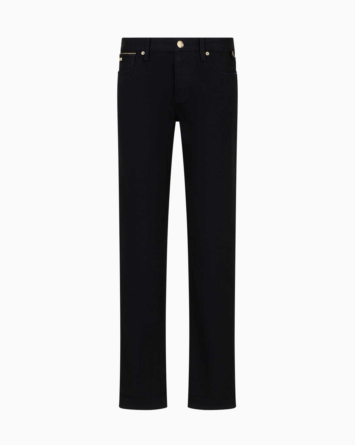 J75 Slim-fit stretch denim jeans with gold details Slide 0