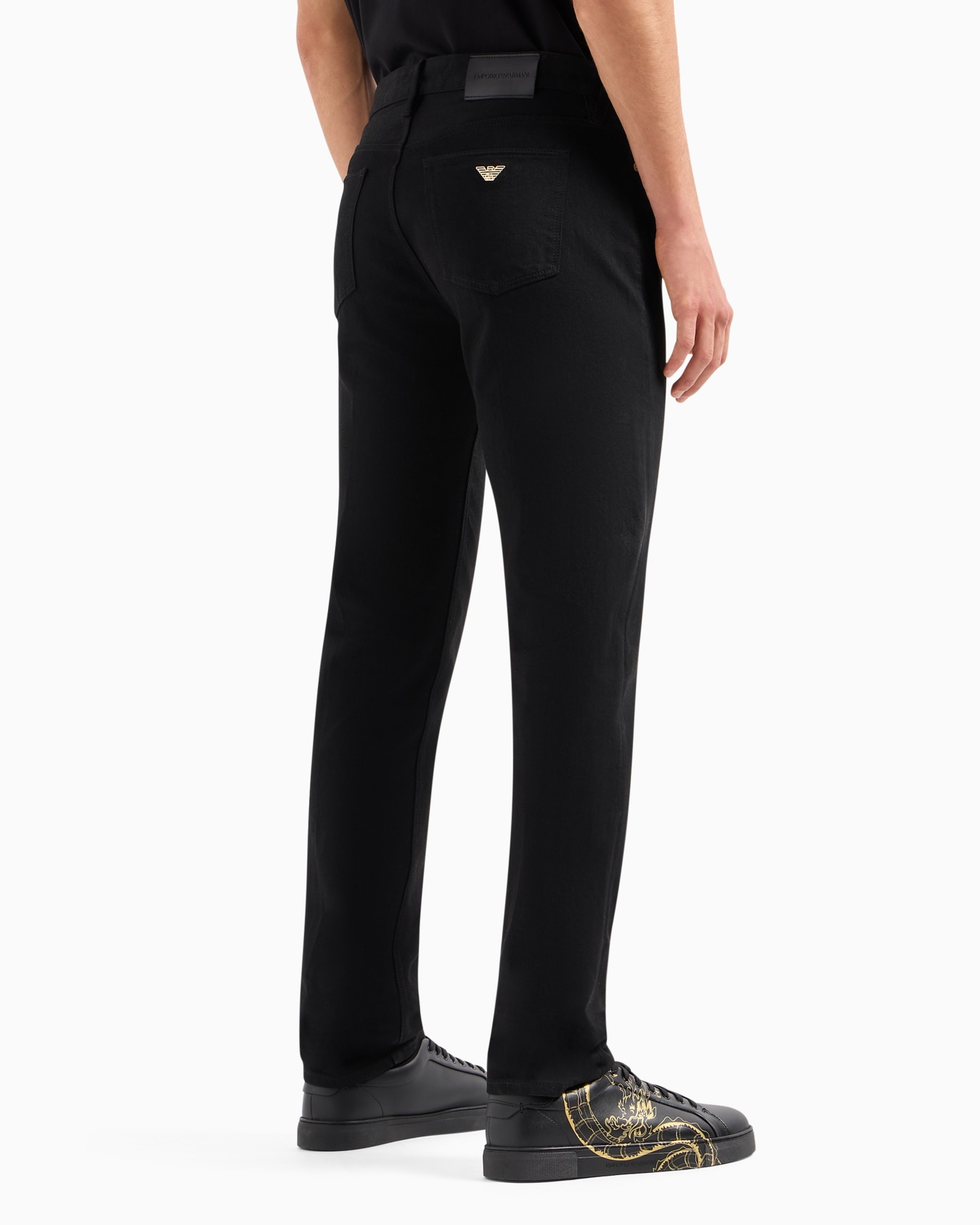 J75 Slim-fit stretch denim jeans with gold details Slide 2