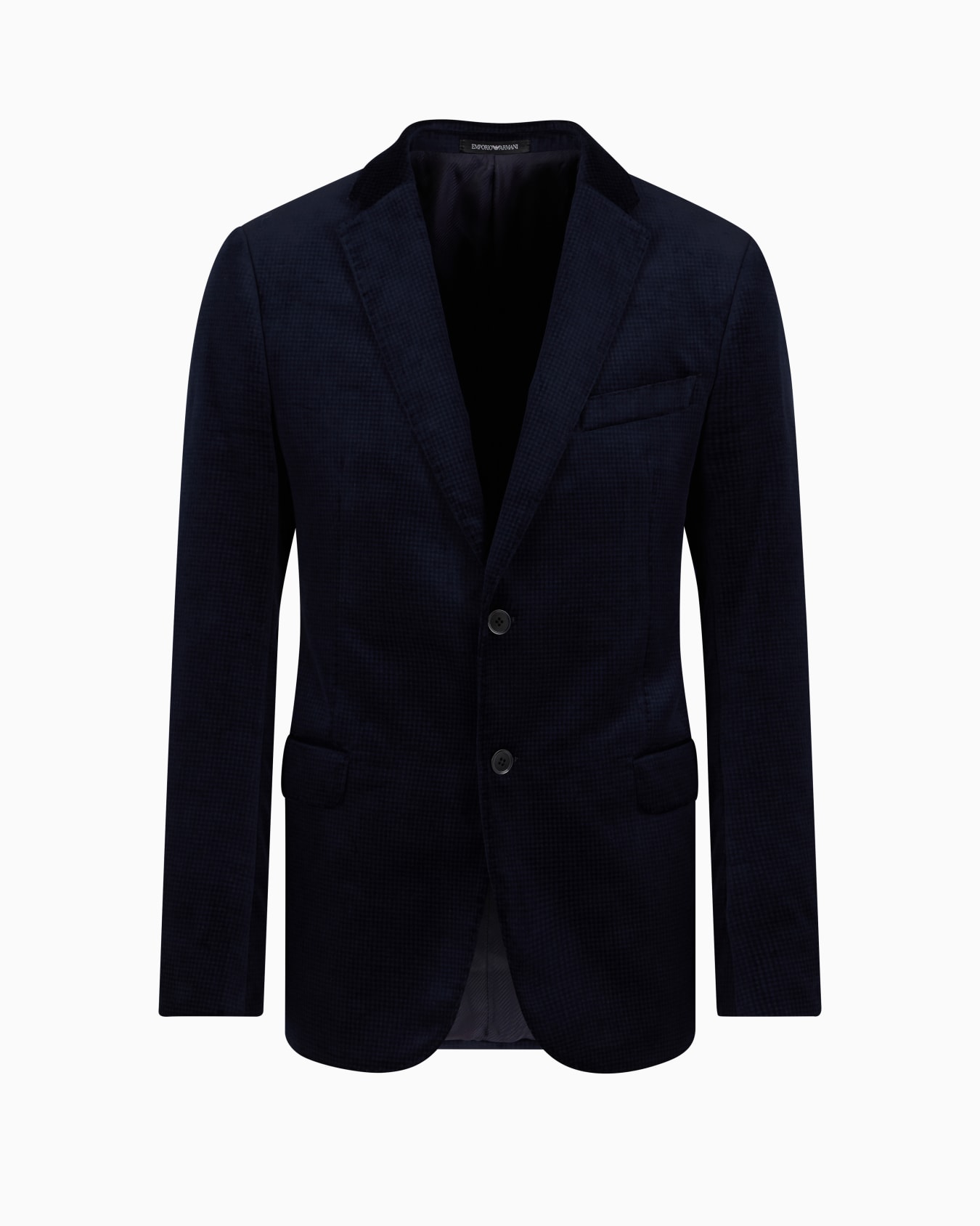 Schmal geschnittenes, einreihiges Slim Fit Sakko aus glattem Samt mit Allover-Print Folie 0