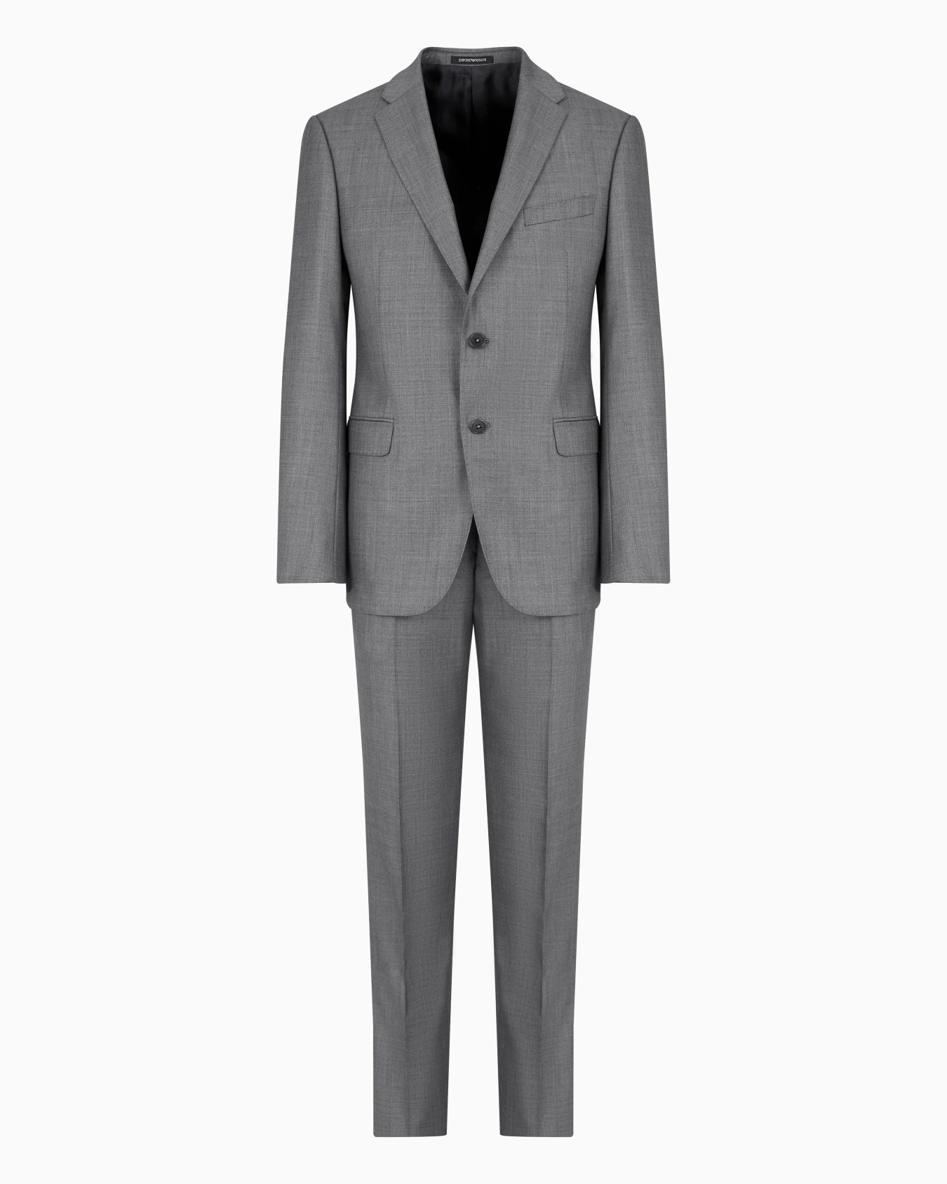 Single-breasted suit in a silky-finish grisaille Slide 0