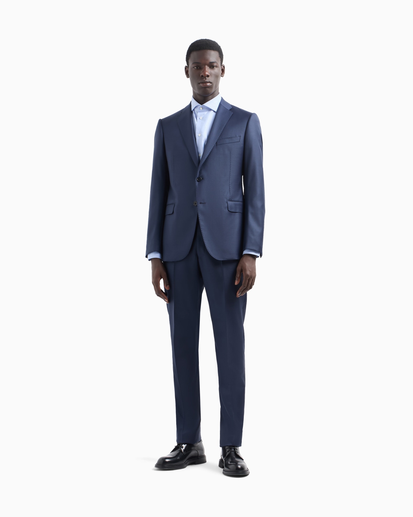 Single-breasted suit in a silky-finish grisaille Slide 3