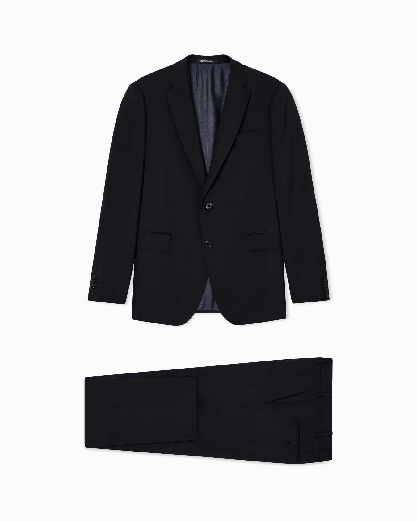Costume à simple boutonnage en laine froide tropicale naturelle stretch Diapositive 0