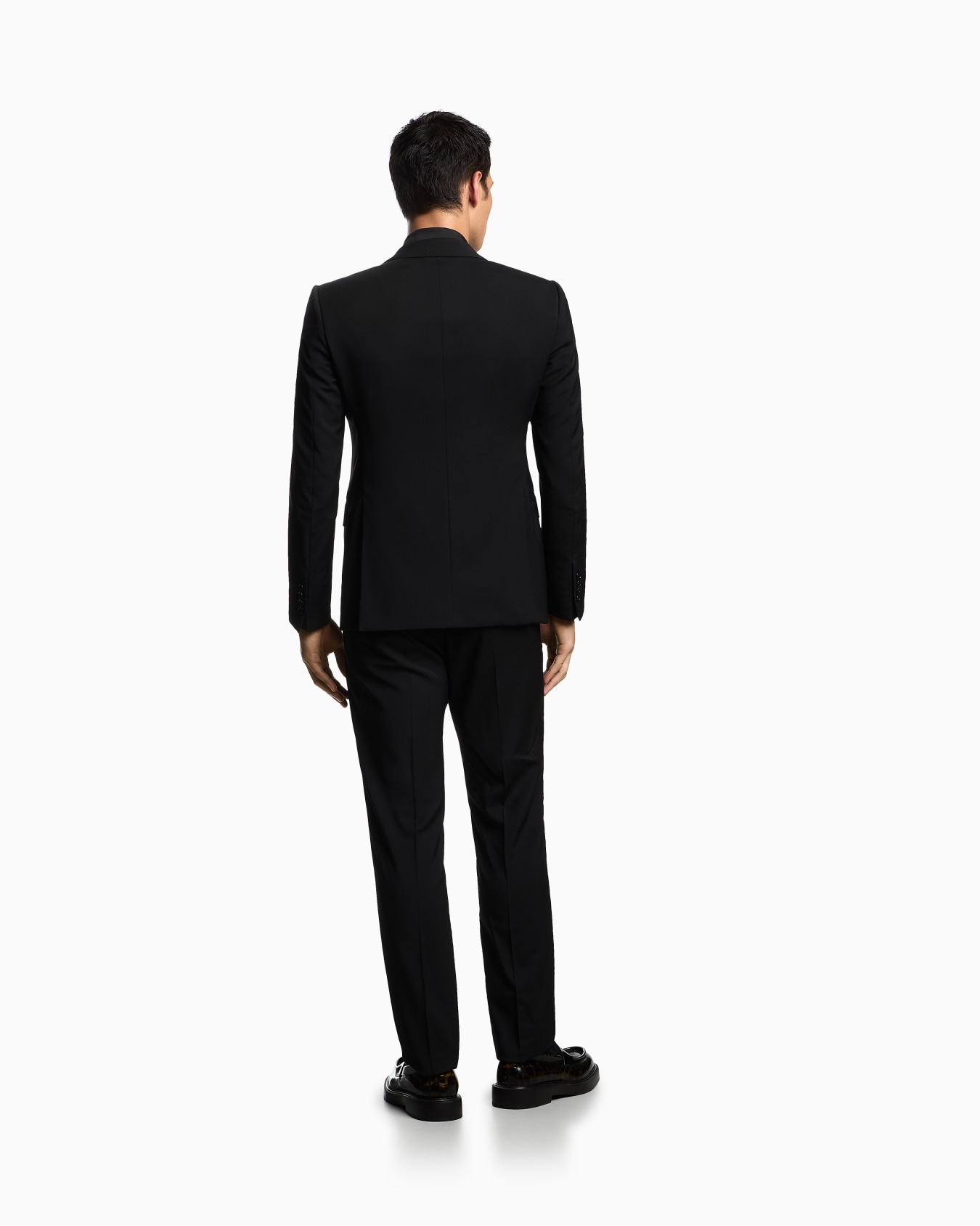 Costume à simple boutonnage en laine froide tropicale naturelle stretch Diapositive 2
