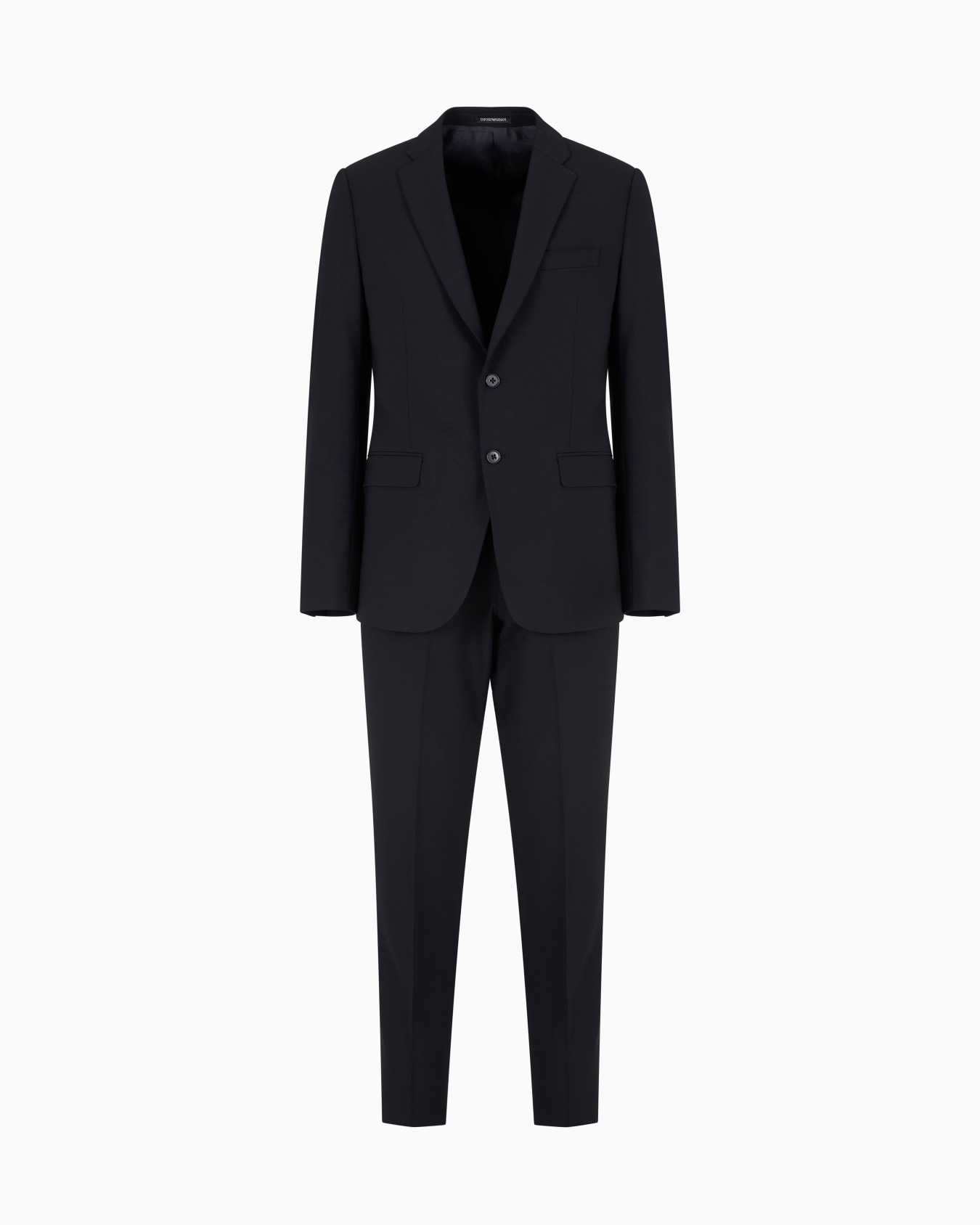 Costume à simple boutonnage en toile de laine vierge bi-stretch Diapositive 0