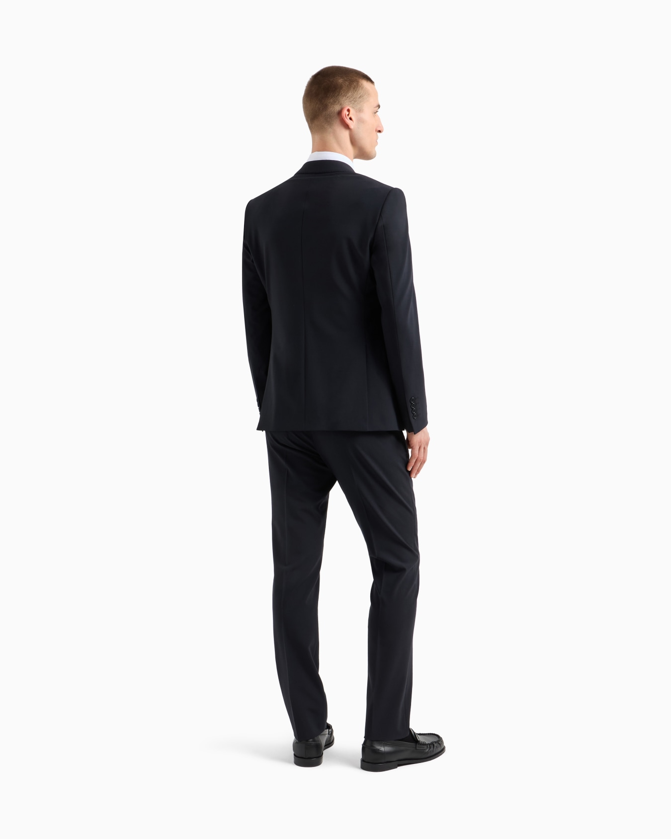 Costume à simple boutonnage en toile de laine vierge bi-stretch Diapositive 2